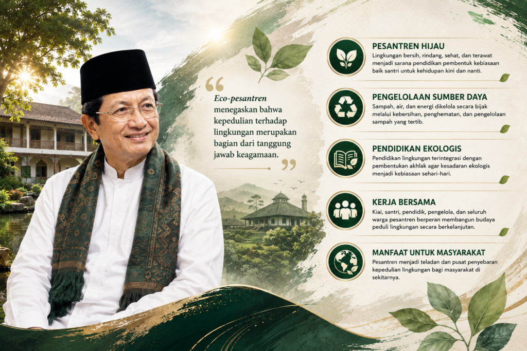 Nasaruddin Umar Dorong Eco-Pesantren Kepedulian Lingkungan Menjadi Bagian dari Pendidikan Keagamaan